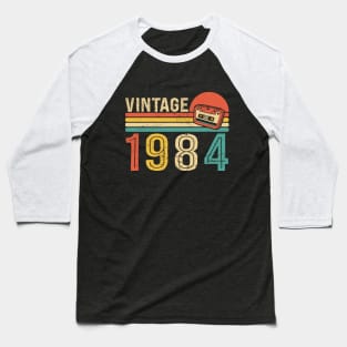 Vintage 1984 40th Birthday Gift Retro Cassette Tape Baseball T-Shirt